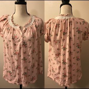 LAUREN RALPH LAUREN Women Top Blouse Sz S Floral
